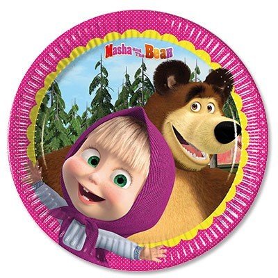 Тарелки малые Маша и Медведь, 8 штук