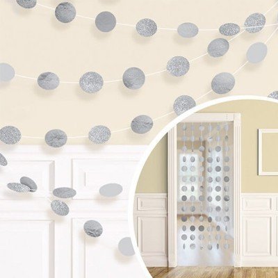 Гирлянда Круги Серебро