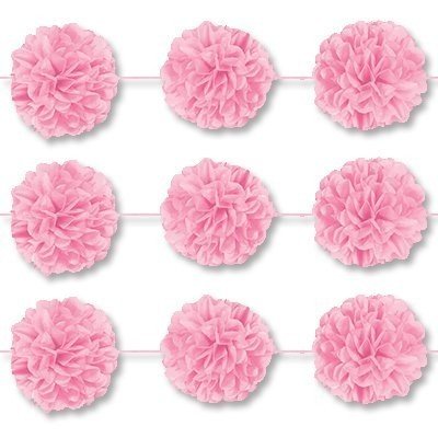 Гирлянда-помпоны Розовые