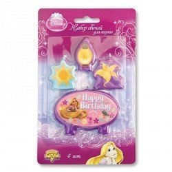 Свечи для торта Disney HB Рапунцель, 4шт