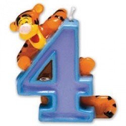 Свеча цифра 4 Винни Пух 5 см