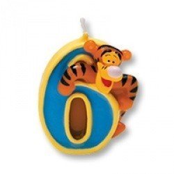 Свеча цифра 6 Винни Пух 5 см