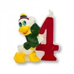 Свеча цифра 4 Микки Маус 7см