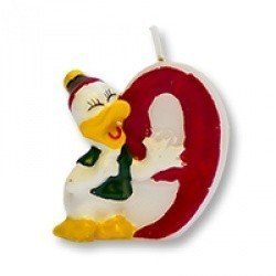 Свеча цифра 9 Микки Маус 7см