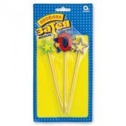 Свечи для торта на пиках 0 Звезды 3 шт