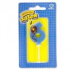 Свеча цифра Шарик  6  5 см