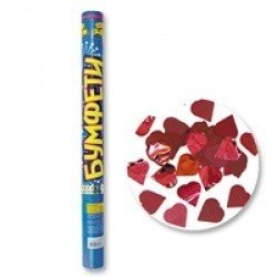 Хлопушка 60см конф бум  фольг Сердца