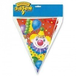 Гирлянда  вымп Клоун с шарами 360см