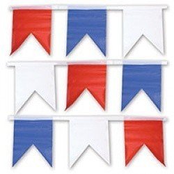 Гирлянда флаг бел син крас 1фл 1цв 10м