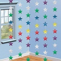 Гирлянда вертик Звезды мульти 6 штук