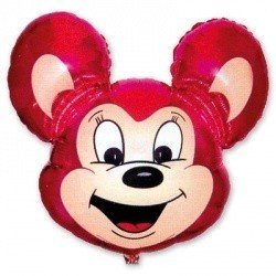 Шар фигура Майти Маус малиновый