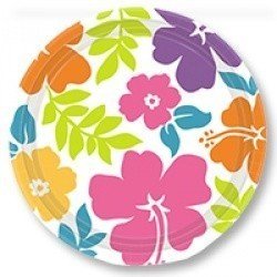 Тарелки большие Гибискусы 8 штук