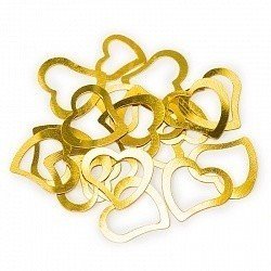 Конфетти большие сердца золотые 17гр