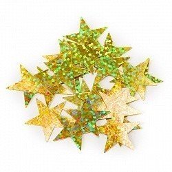Конфетти звезды золото голография 17гр