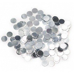 Конфетти металлизированное кружки серебро 17гр