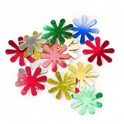 Конфетти фольгированное цветочки ассорти 17гр.