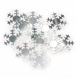 Конфетти снежинки серебро 17гр.