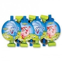 Язык-гудок с картинкой Смешарики, 8 шт