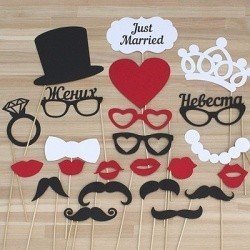 Набор фотобутафории свадьба JUST MARRIED