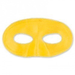 Полумаска атлас желтая