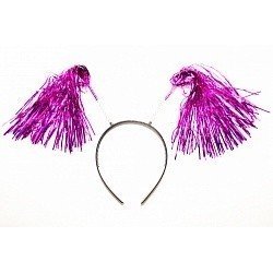 Ободок с рожками Дождик на пружинке фуше