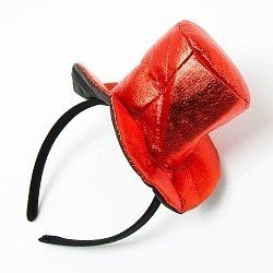 Ободок Красная шляпка блестящая