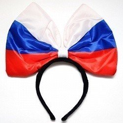 Ободок с бантиком Триколор