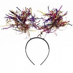 Ободок Дождик разноцветный на пружинке