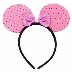 Ободок с ушками Минни розовый