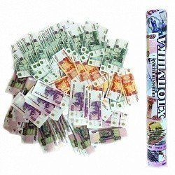 Пневмохлопушка 40 см Рубли