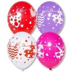 Облако шаров Сердца на прищепке 100 шт