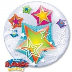 Шар BUBBLE ИНСАЙДЕР Звезды разноцветные