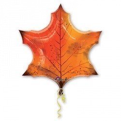 Шар фигура Лист кленовый оранжевый