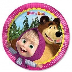 Тарелки малые Маша и Медведь, 8 штук