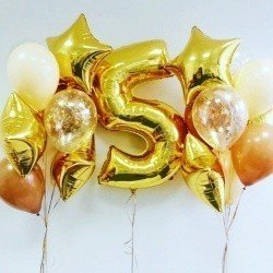 Готовое решение с днем рождения Карамельно-золотой