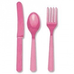 Столовые приборы нежно-розовые, 8 персон