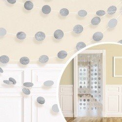 Гирлянда Круги Серебро