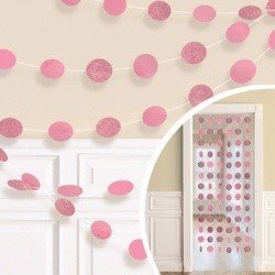 Гирлянда Круги Розовый