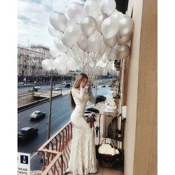 Облако шаров Серебряный жемчуг 25 шт 