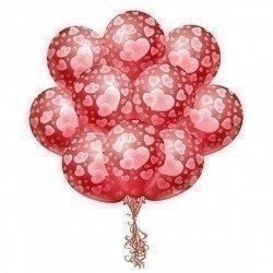 Облако шаров для влюбленных 100 шт
