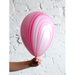 Шар Супер Агат Red White нежно-розовый