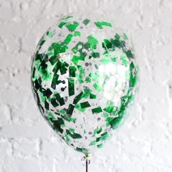 Шар с зелёным конфетти