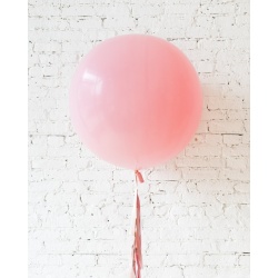 Большой шар розовый на выписку для девочки