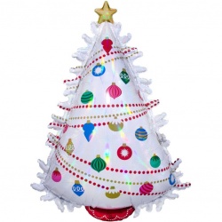 Шар фигура Елка нарядная переливы