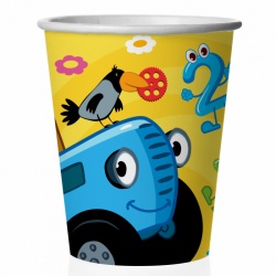 Стаканы (250 мл) Синий трактор, С Днем Рождения!, 6 шт
