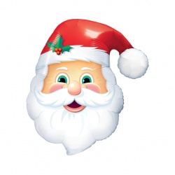 Шар фигура Новый год Санта в колпаке