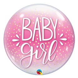 Шар BUBBLE 22 Baby Girl конфетти