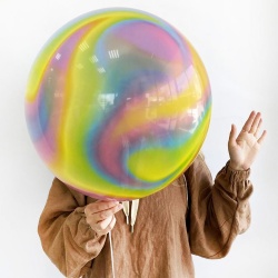 Шар бабл узор радужный пастель