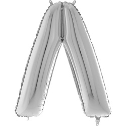 Шар буква Л серебро