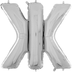 Шар буква Ж серебро